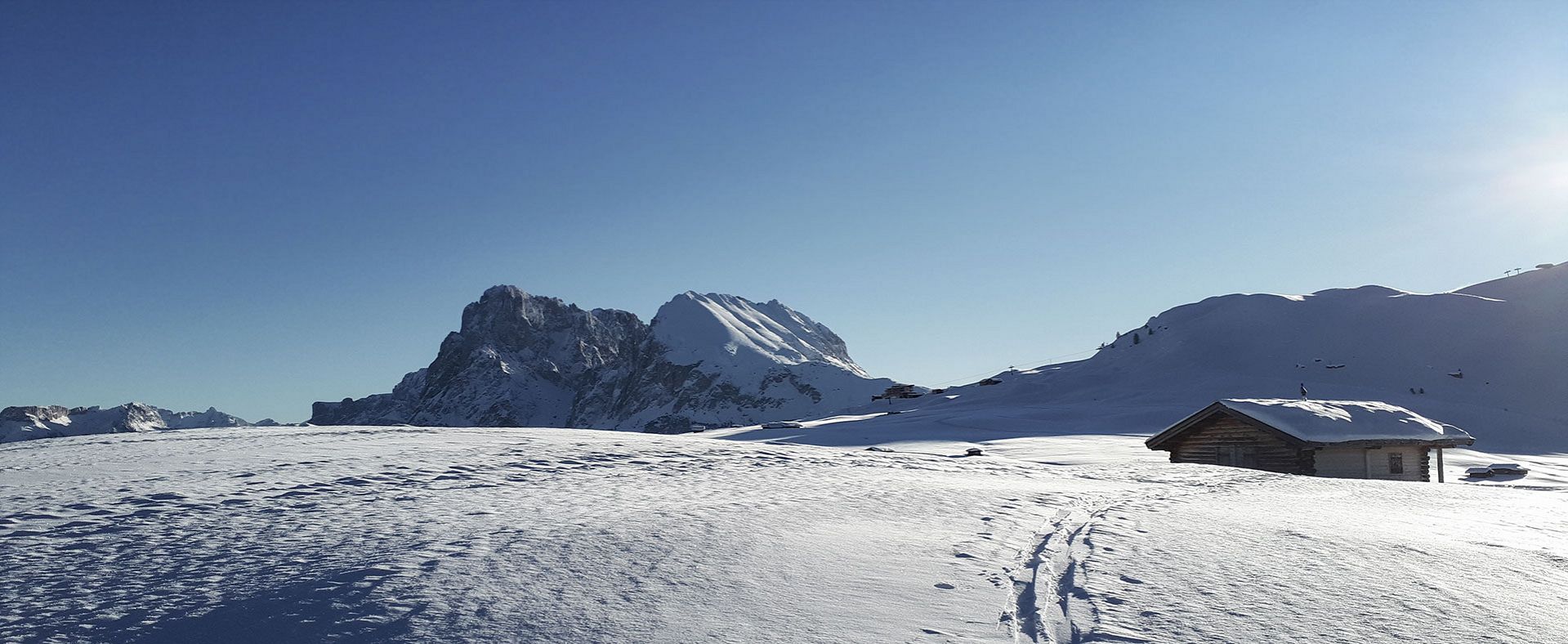 Sunshine over Chalet Schlern in Siusi allo Sciliar